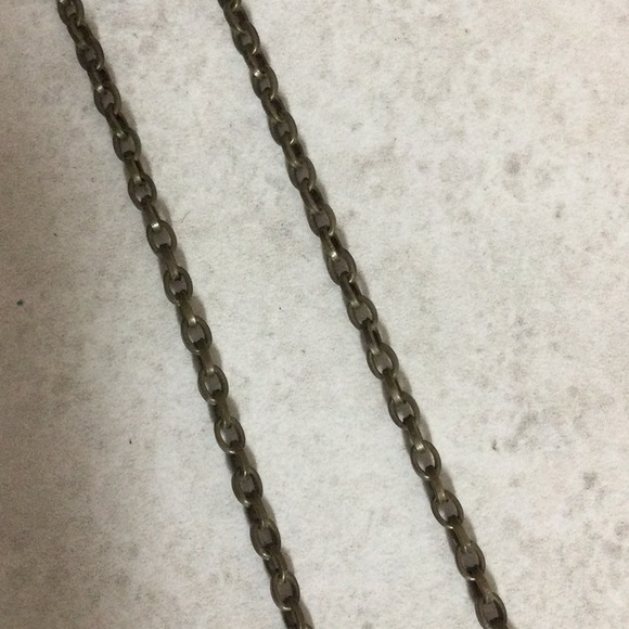 Turquoise beads on bronze chain necklace - Picture 5 of 7